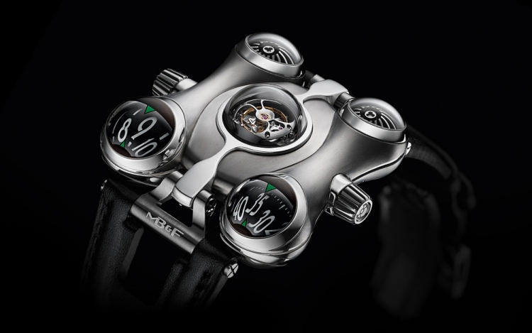 HM6 Space Pirate klockarmband svart kalvläder