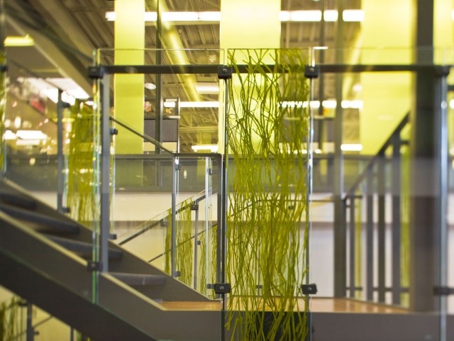 glas dekorativa paneler 3-formade gröna gräs motiv