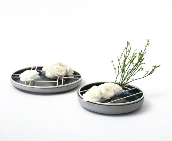 ikebana skålar designar TokoNama blomsterarrangemang
