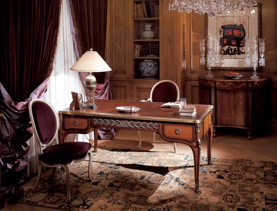 Den-klassiska-italienska-möbler-Provasi-trä-skrivbord