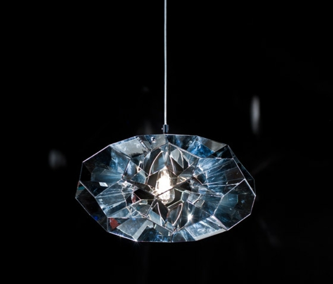 Suspension lampa elegant design glas lampskärm