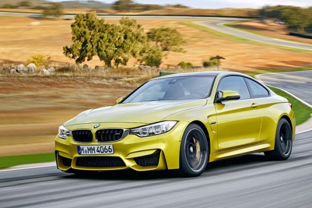 BMW 2014 gul färg färg snabb motorväg fram