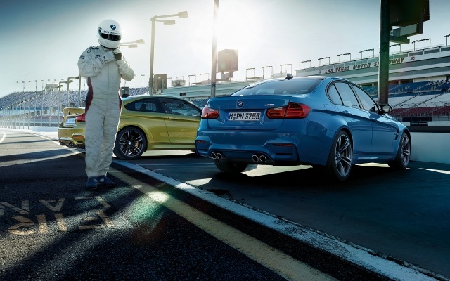 BMW M3 2014 hastighetsbilälskare känt märke bak
