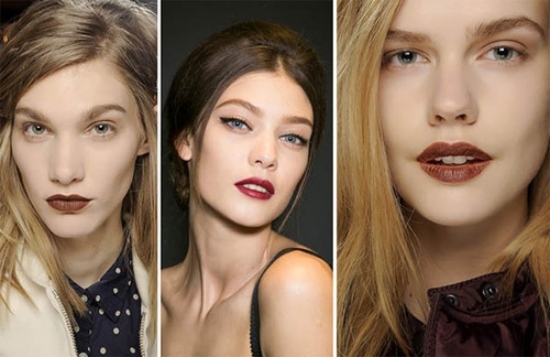 Makeup-trender Mörkröda läppar-Make-up-trender 2013-2014