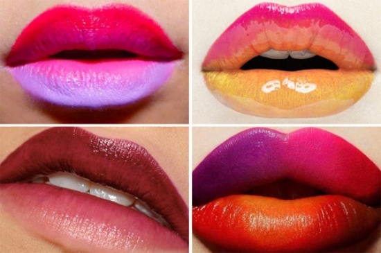 Ombre Lip Make Up Trends Idéer Glans Läppglans Höstvinter