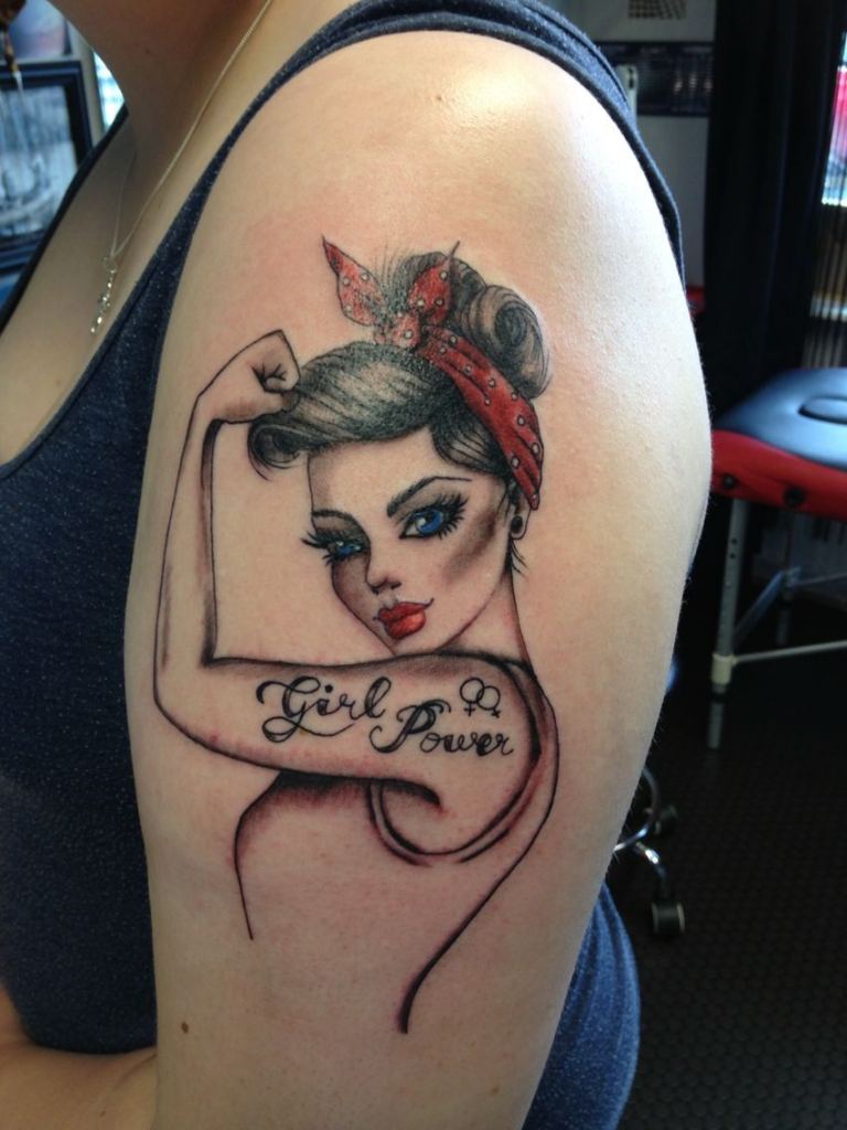 Girl Power Tattoo Trends Pin Up Girl Tattoo Shoulder Ideas