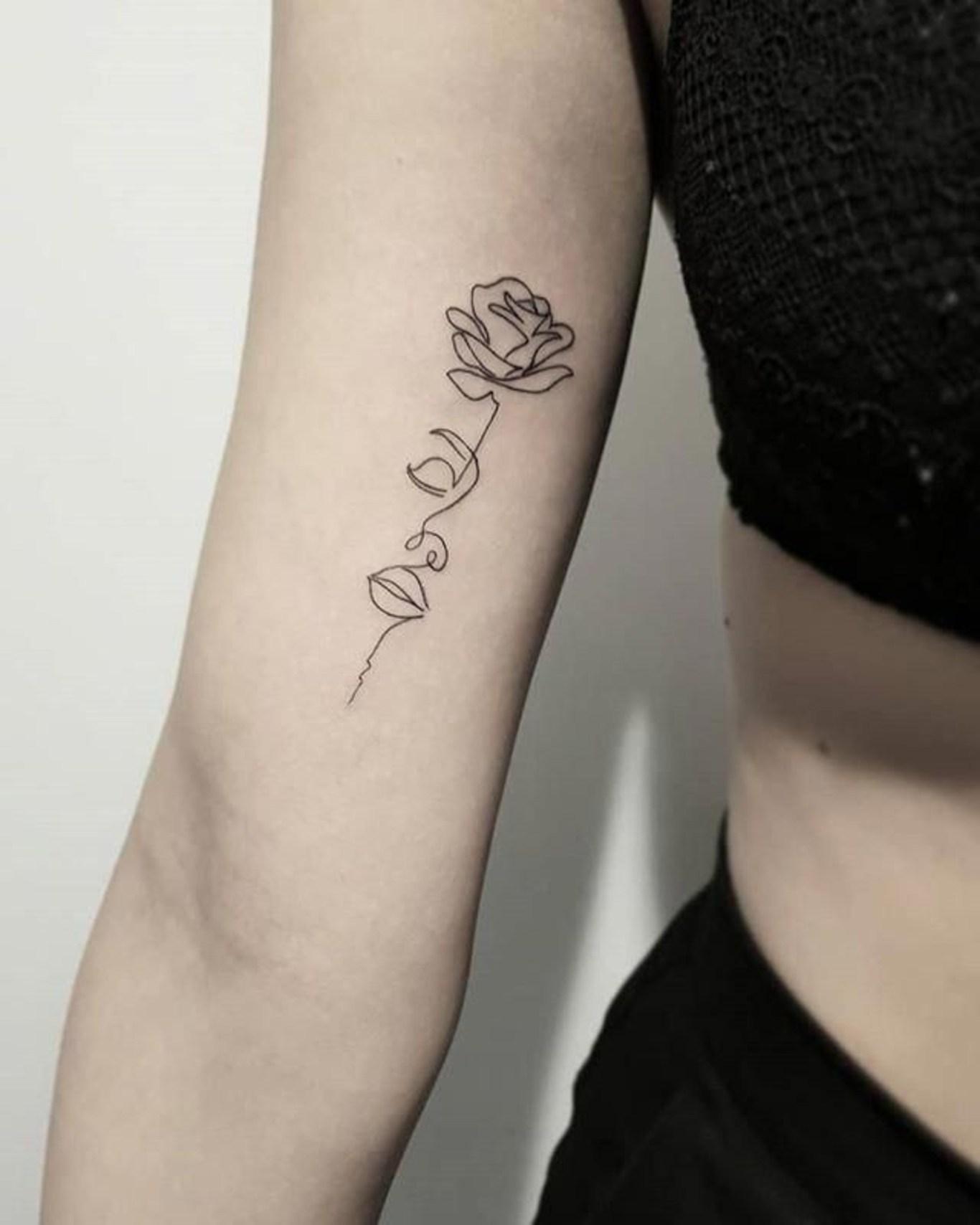 Single Line Tattoo Trends Tattoo Ideas Upper Arm Women