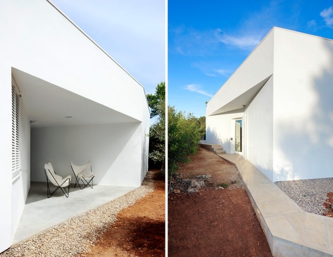 modernt arkitekturhus vit fyra terrasser spanien