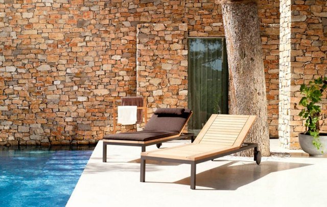 Design lounge möbler i trädgården solstol Pool Tribu