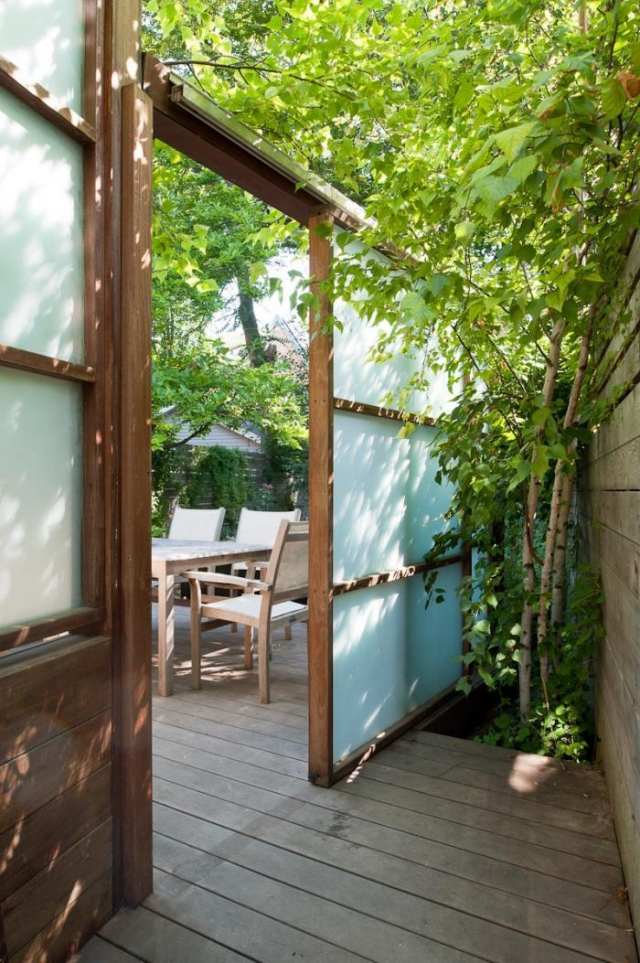 design bakgård trädgård ingång skyddar sekretess skärm