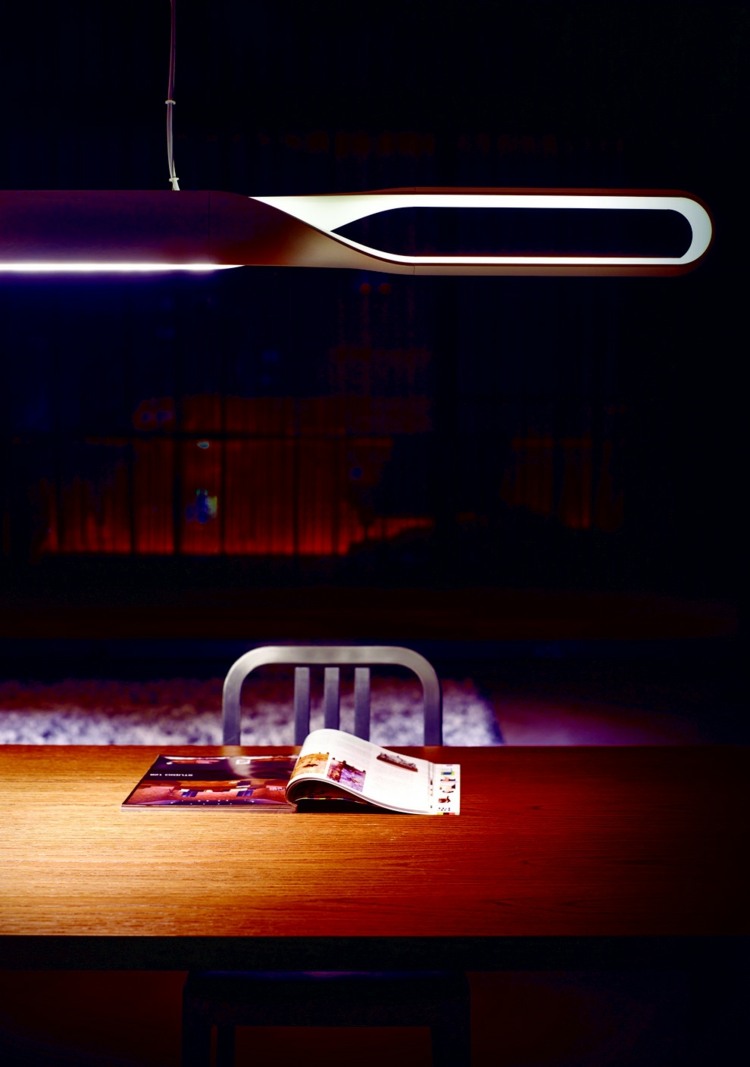 infinito qisdesign modern hängande lampa mörk neon led