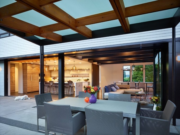 modern terrass takläggning-trä-konstruktion-multi-skin ark