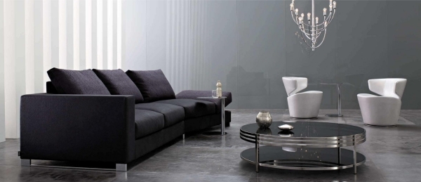 moderna italienska möbler arketipo soffbord vit fåtölj