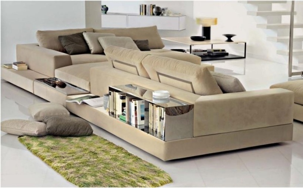 moderna italienska möbler arketipo stor soffa beige