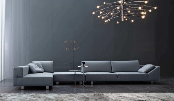 moderna italienska möbler arketipo hörnsoffa ljusblå