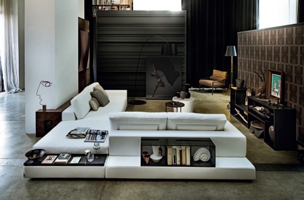 moderna italienska möbler arketipo flexibla ramhyllor