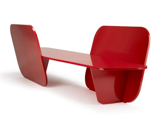 bänk röd designer möbler samling av la chans