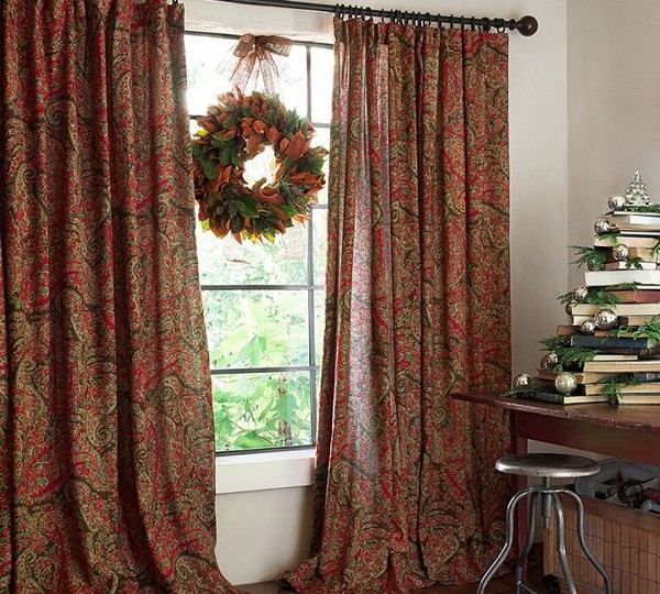 Julmotiv fönsterdekorationskrans