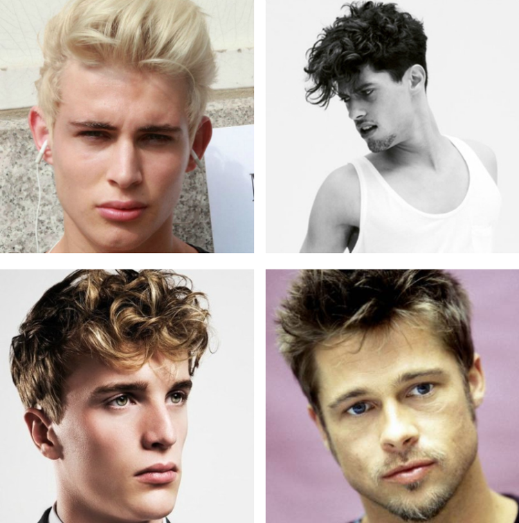 Hjärtformade ansiktsfrisyrer Brad Pitt