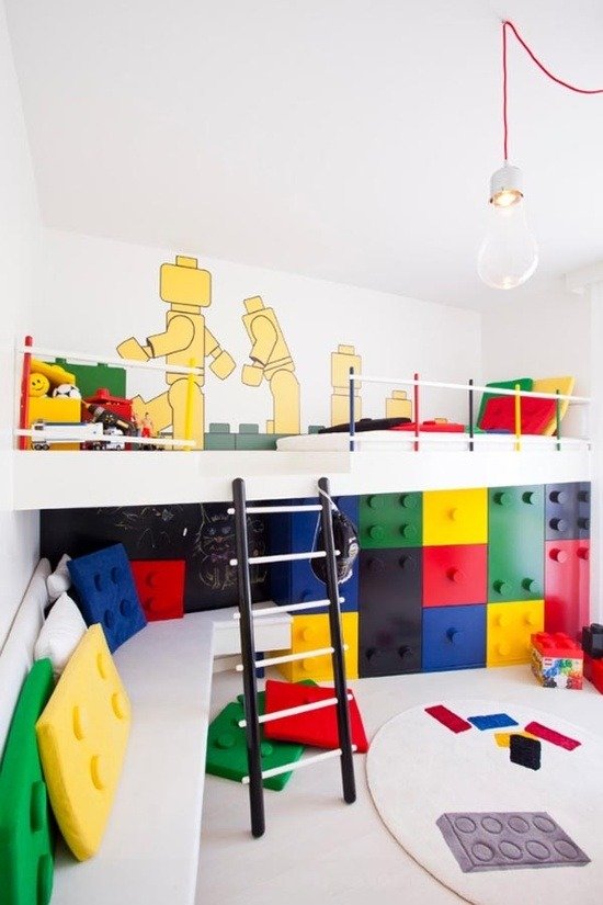 lego mönster idéer för sovande hörn barnrum