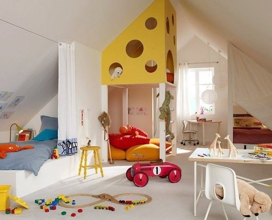gardin designidéer för sovhörna i barnkammaren