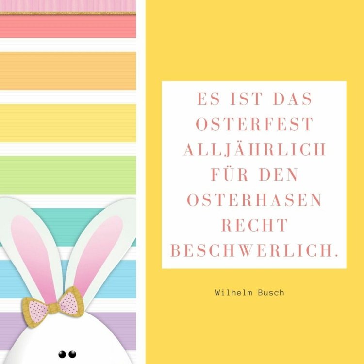Citat från Wilhelm Busch - Påsk är svårt för kaninen