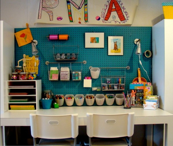 Barnrum skrivbord hantverk design idéer inredning