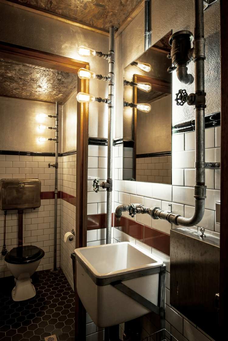 steampunk-interiör-design-badrum-design-modern-trend-edison-glödlampor