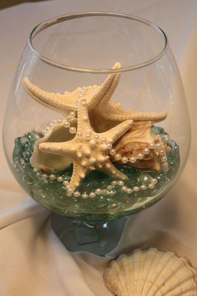 Sjöstjärna pärlor dekorativa glasskivor smycken