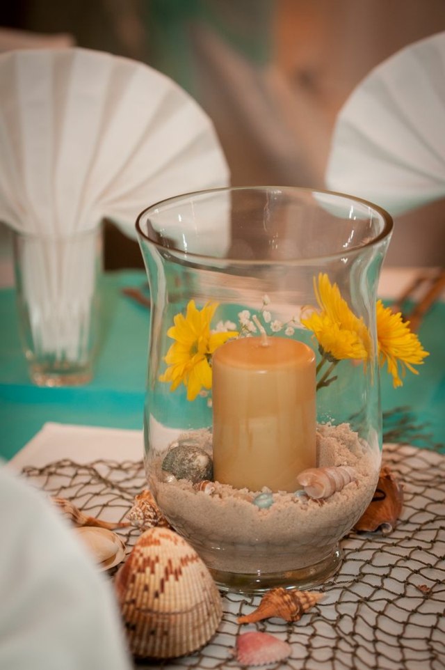 sand glas ljus dekoration bordsskal