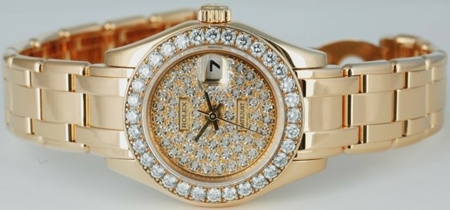 Rolex Ladies Masterpiece diamant Pave -klocka