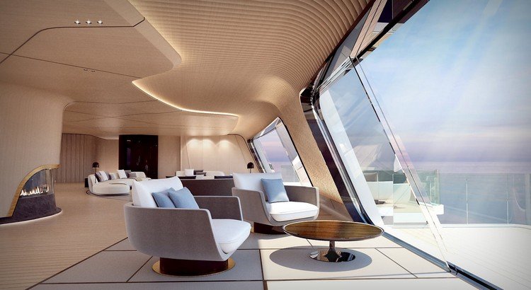tuhura lyxig yacht designprojekt stora fönsterfronter