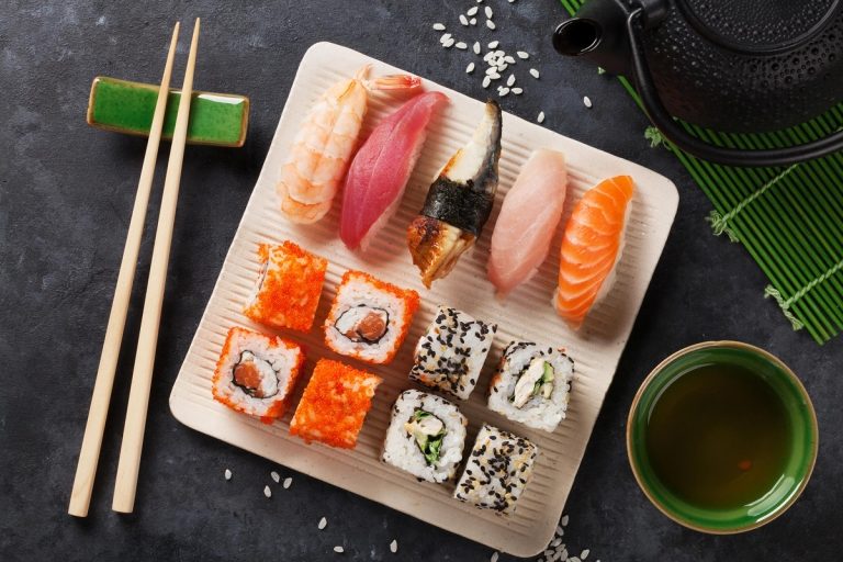 Sushi till middag hälsosam Victoria Beckham