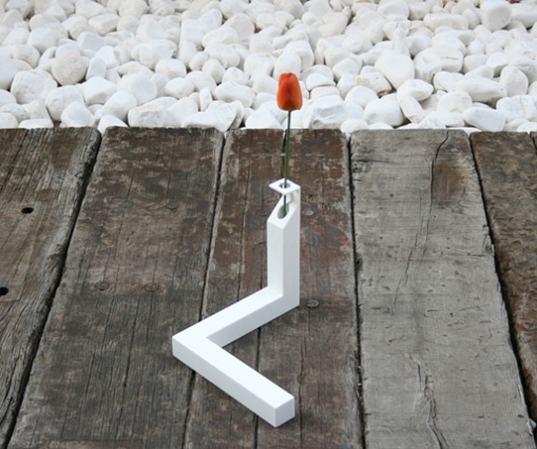 Blomma vas design optisk illusion perfekt formad