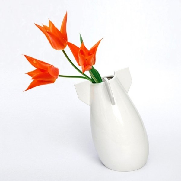 Peaceful Bomb Design-Ceramic Flower Vase Biogust