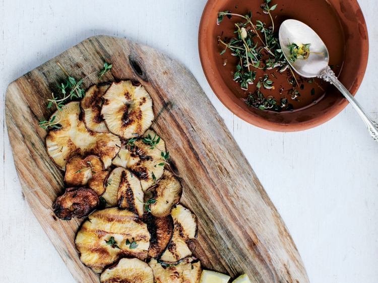 shiitake grillad medicinsk svamp ätbar aromatisk timjan