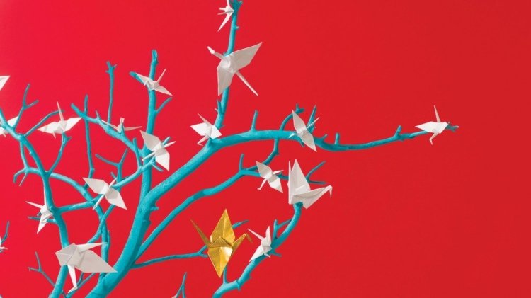 origami kranar vika bröllop anpassade dekoration idéer lycklig charm bröllop hantverk