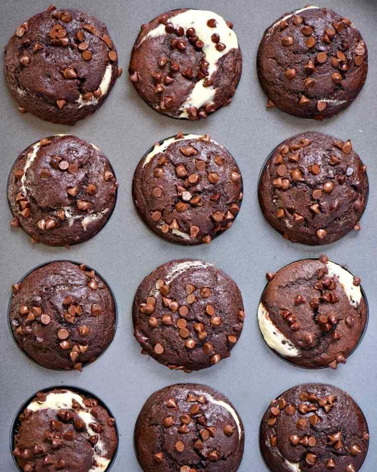 recept cheesecake muffins baka fyllning chokladflis