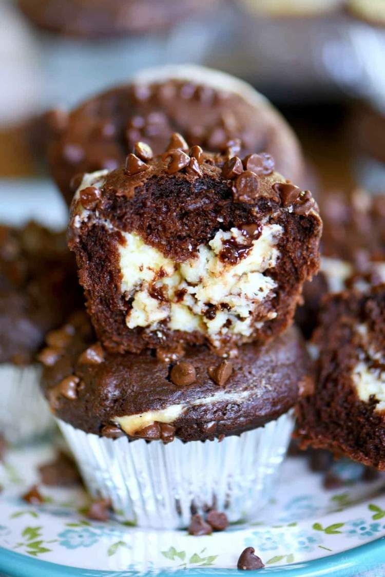 choklad cheesecake muffins bakning recept fyllning dessert