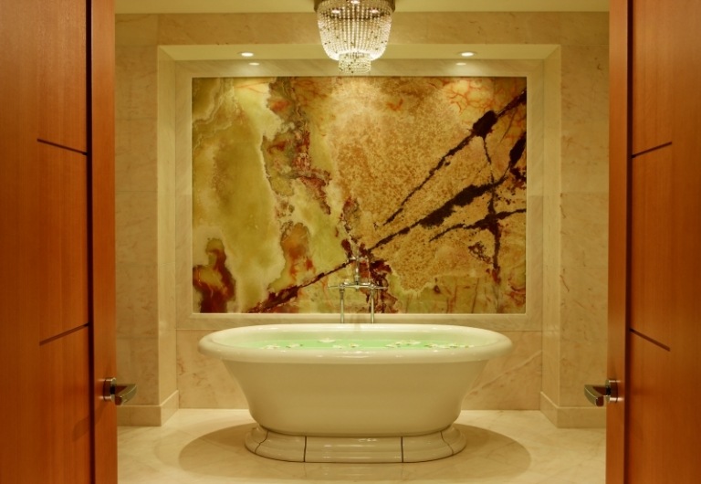 Badrumsdesign-lyxig väggmonterad fristående badkardesign
