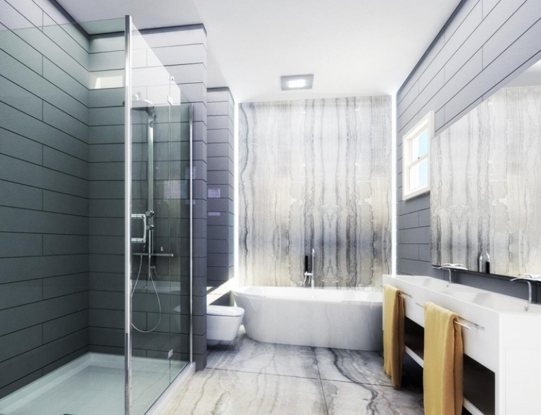 Badrumsdesign-marmor-vägg-kakel-bakom-badkar