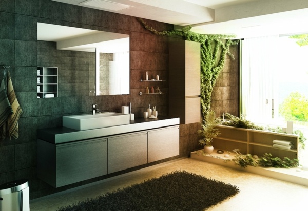 lyxigt badrum - modern inredning