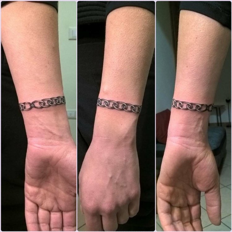 armband tatuering man kedja handled design mall