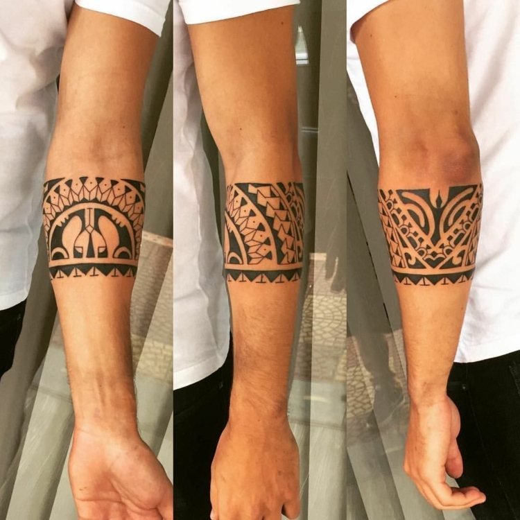 underarm armband tatuering män mall mönster utarbetat