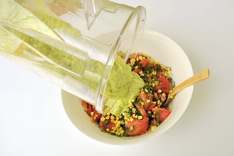 vegan recept sallad majonnäs dressing idé ingredienser förrätt