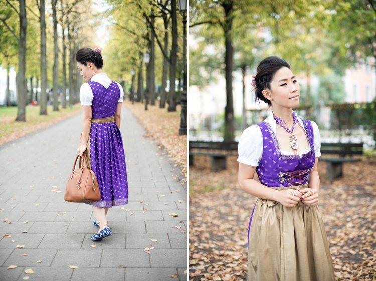 dirndl frisyrer wiesn München oktoberfest frisyr fläta updo lila
