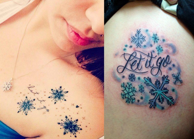 disney-tatueringar-motiv-idéer-is-drottning-snöflingor-citat