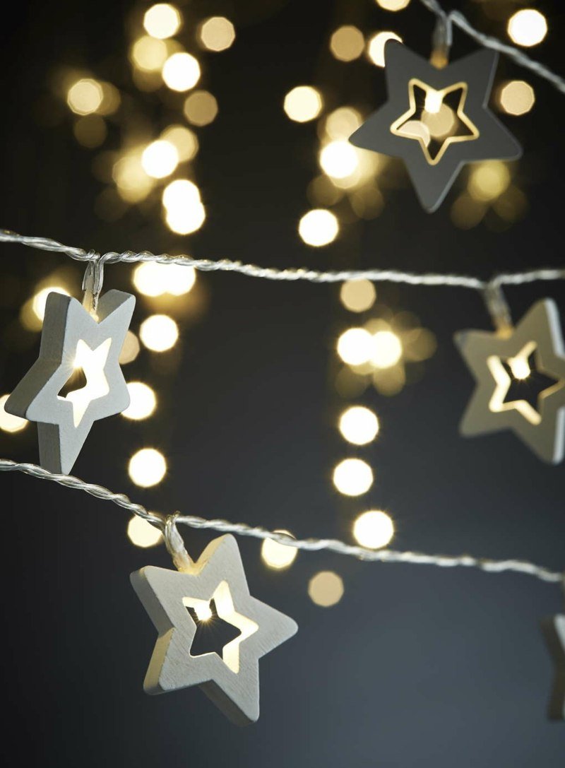DIY -belysning för att dekorera julstjärnan figurer fairy lights