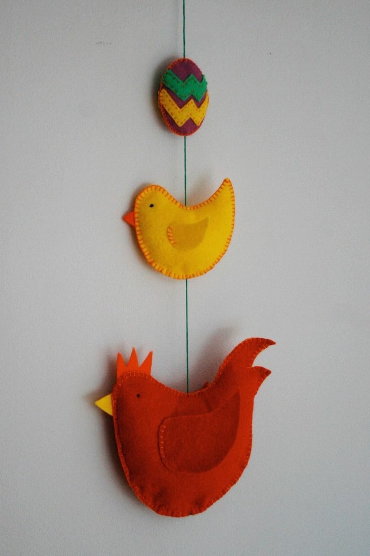 DIY dekoration för påskfilt-krans-kyckling-kycklingar-påsk-ägg-sicksack-mönster
