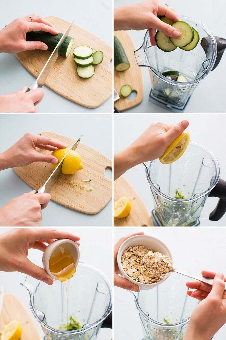 Förbereda gurka mask havregryn recept